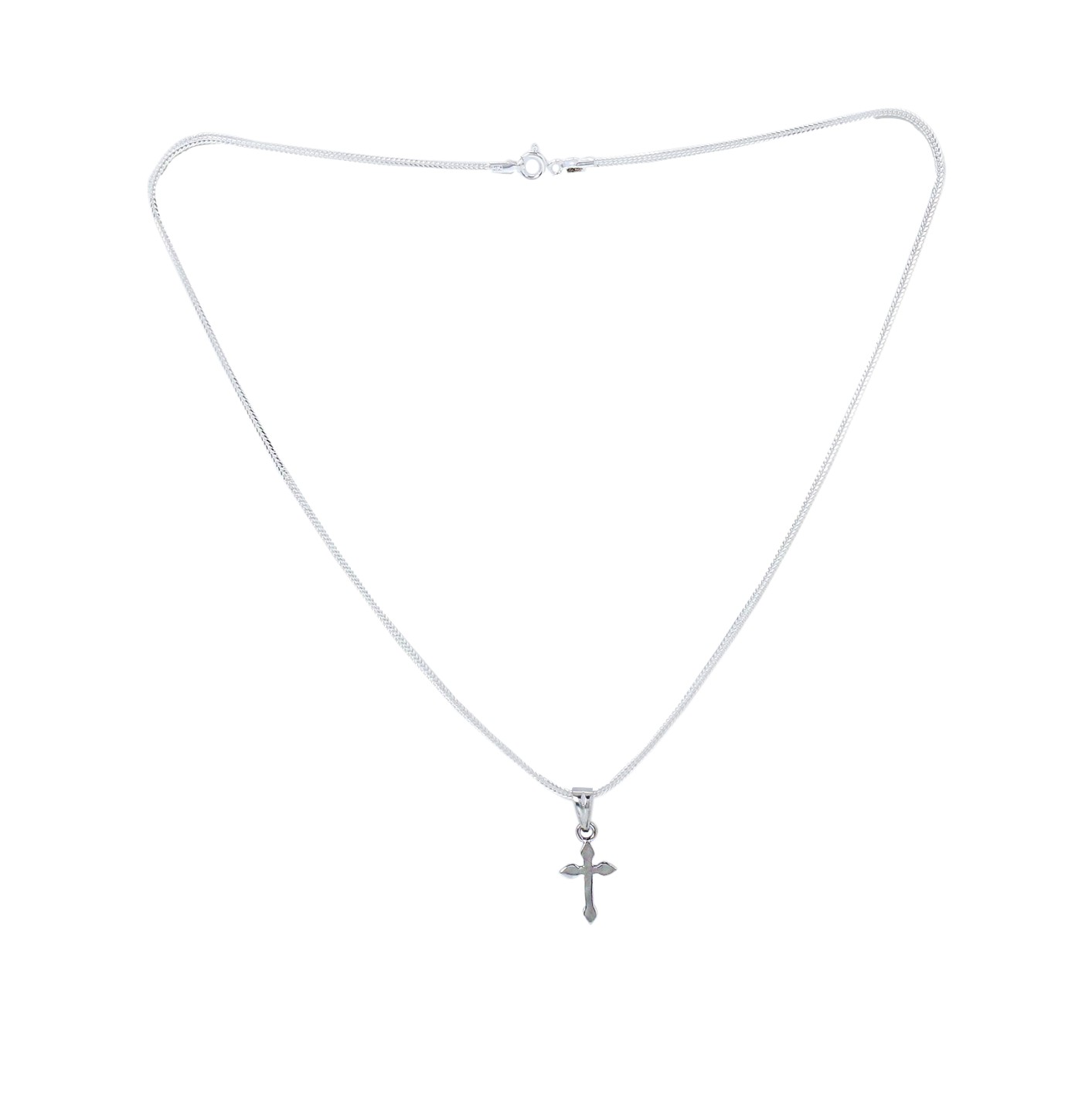 Men's Sterling Silver Cross Necklace with Gold Rope Center with Chain  Options + 24