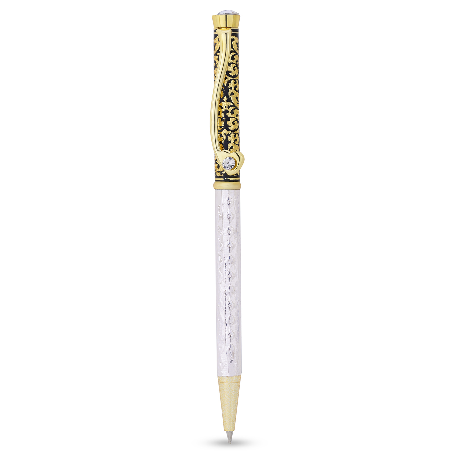 Pen Light Weight Black in silver by Osasbazaar - Angle Image