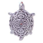 Tortoise with Nakashi in silver by Osasbazaar - Angle Image