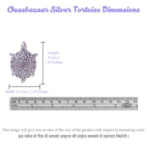 Tortoise with Nakashi in silver by Osasbazaar dimension