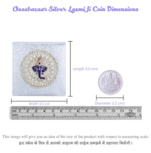 Ganesh Laxmi Saraswati Coin in silver by Osasbazaar Dimension