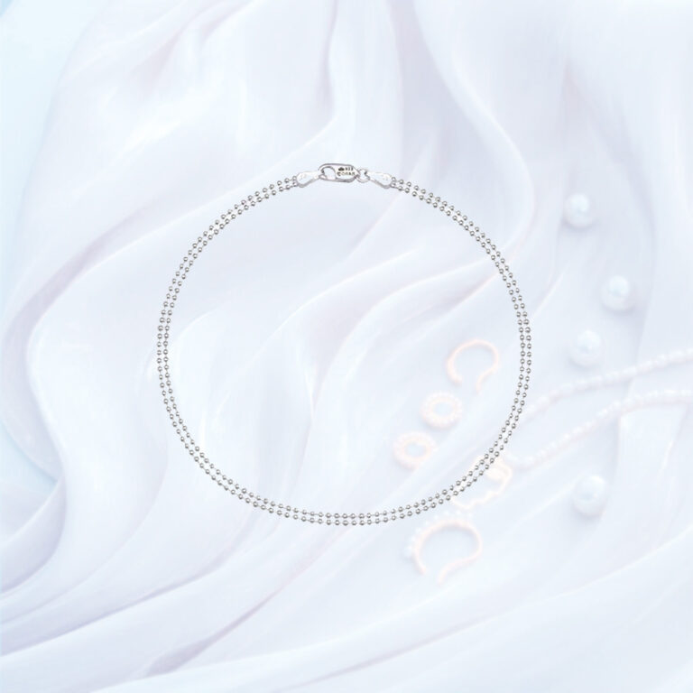 23. Anklets - Silver Payal – Double Ball