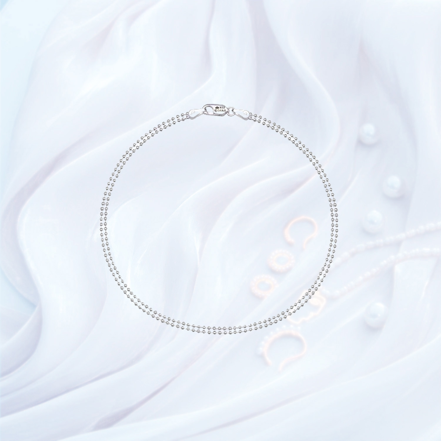 23. Anklets - Silver Payal – Double Ball