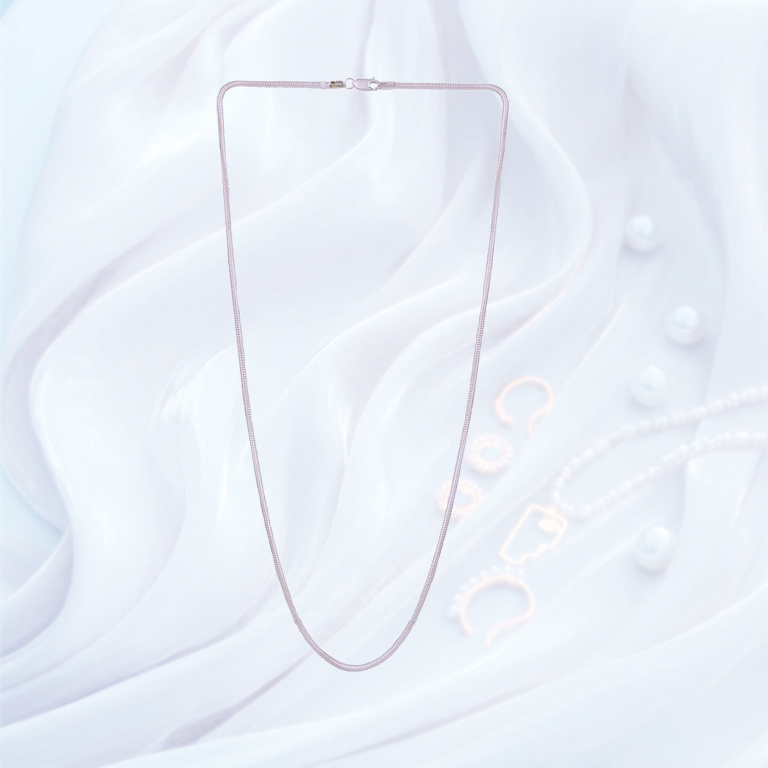 25. Chains - Silver Chain – Snake 28 inches